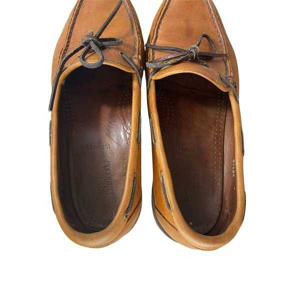Allen Edmonds Vermont Leather Slip On Boat Deck Loafers Shoes Tan 9 main image 8